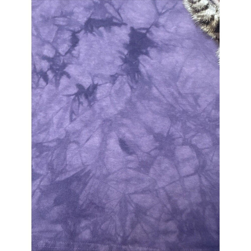 Vintage The Mountain Pocket Mouse w/ Kitten T-Shirt Tie Dye Purple 90s Sz Large - Picture 8 of 16